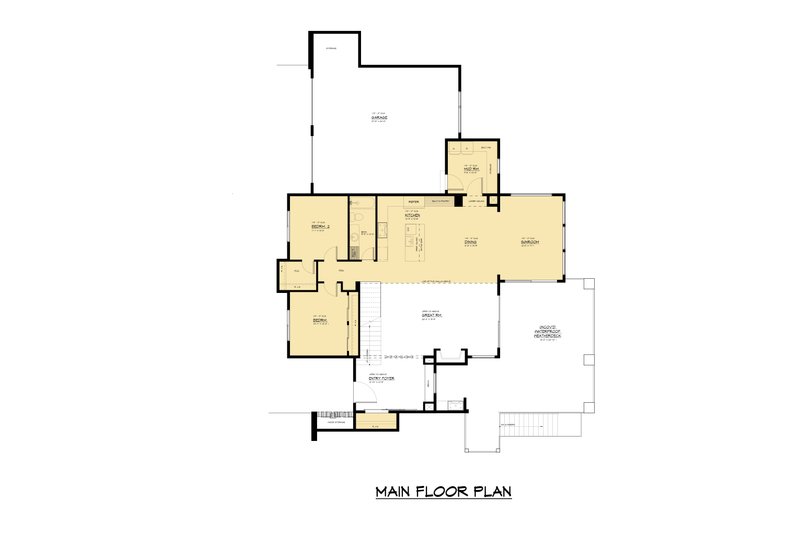 Dream House Plan - Floor Plan - Main Floor for Cabin House Plan #1066-253 - 5 bed, 4 bath