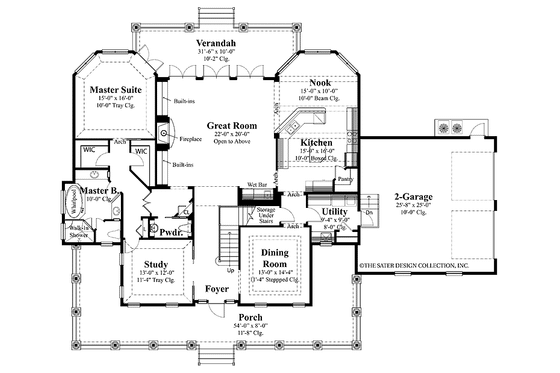 Floor Plan - Main Floor for Country House Plan #930-331 - 3 bed, 3.5 bath
