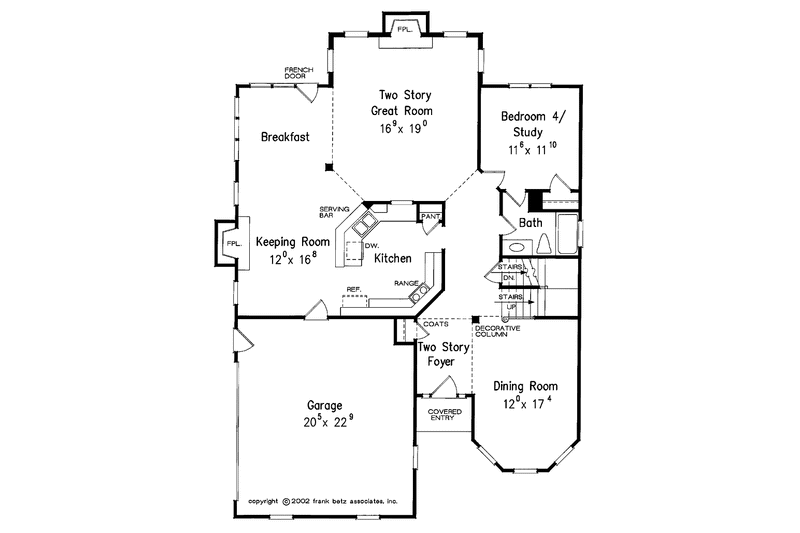 House Blueprint - Floor Plan - Main Floor for Country House Plan #927-846 - 4 bed, 3 bath