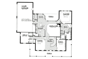Floor Plan - Main Floor for Country House Plan #62-132 - 4 bed, 4 bath