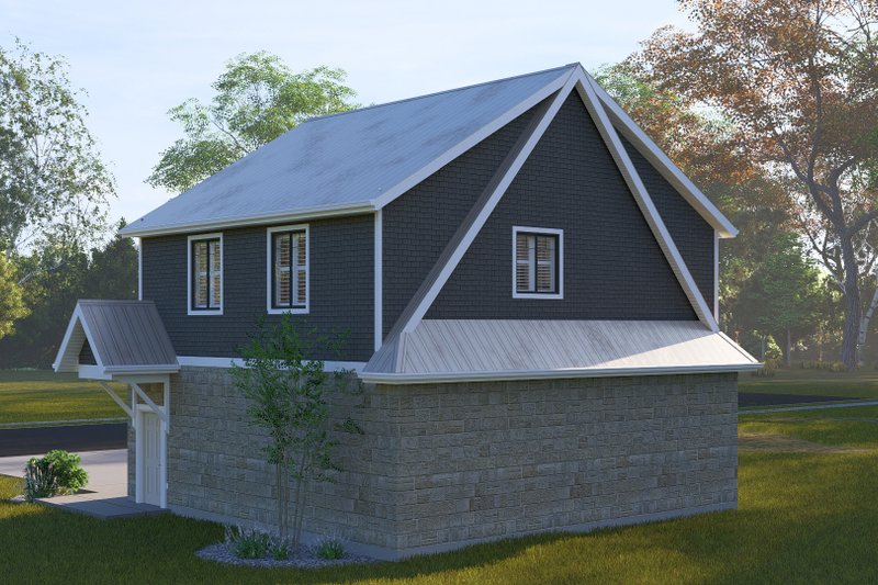 Architectural House Design - Exterior - Rear Elevation for European House Plan #1060-257 - 2 bed, 1.5 bath