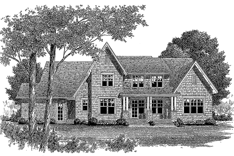 Home Plan - Exterior - Rear Elevation for Craftsman House Plan #453-414 - 4 bed, 3.5 bath