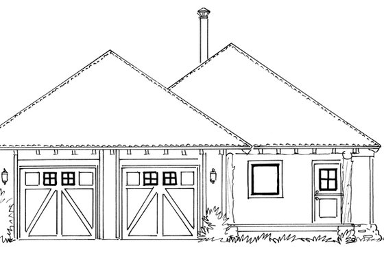 Exterior - Front Elevation 4 for Country House Plan #942-28 - 1 bed, 1 bath