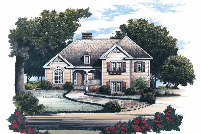 Architectural House Design - Country Exterior - Front Elevation Plan #429-153