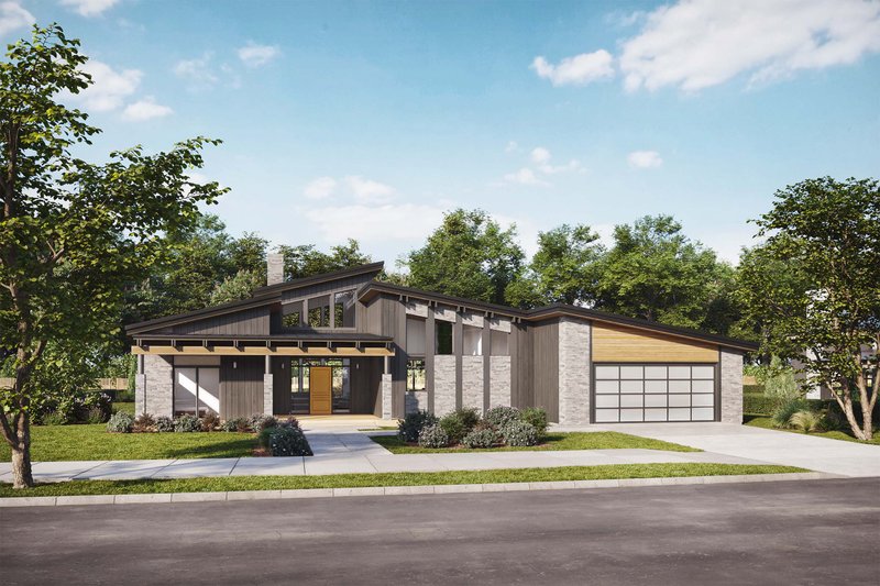 Dream House Plan - Contemporary Exterior - Front Elevation Plan #924-19