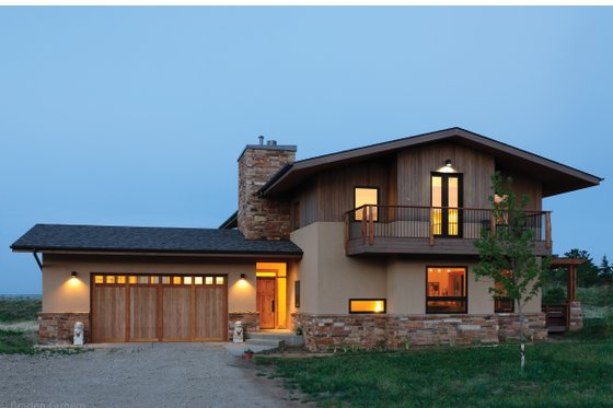 Exterior - Front Elevation 4 for Contemporary House Plan #1042-16 - 4 bed, 4 bath