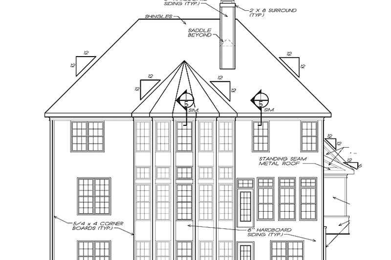 Dream House Plan - Exterior - Rear Elevation for Country House Plan #927-654 - 5 bed, 4.5 bath