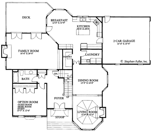 Dream House Plan - Country Floor Plan - Main Floor Plan #429-76