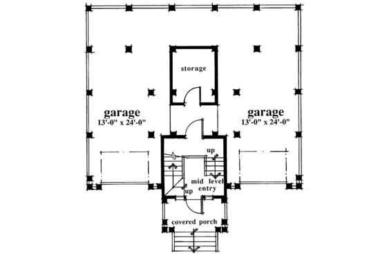 Floor Plan - Lower Floor for Country House Plan #930-63 - 2 bed, 2.5 bath