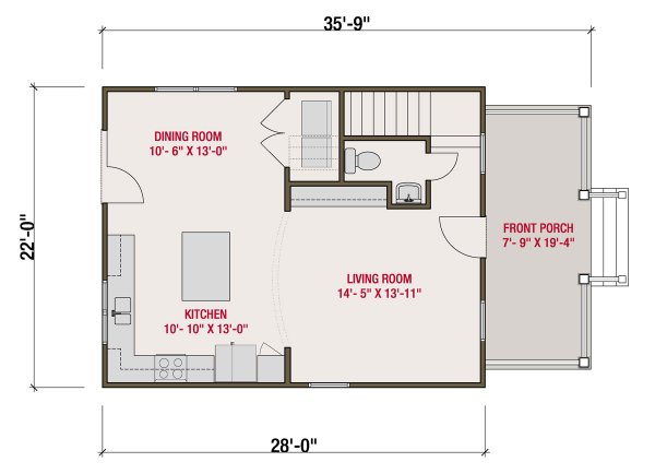 House Blueprint - Farmhouse Floor Plan - Main Floor Plan #461-115