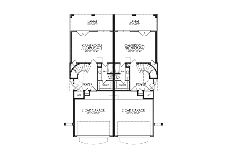 Architectural House Design - Floor Plan - Main Floor for Mediterranean House Plan #1021-16 - 4 bed, 6 bath