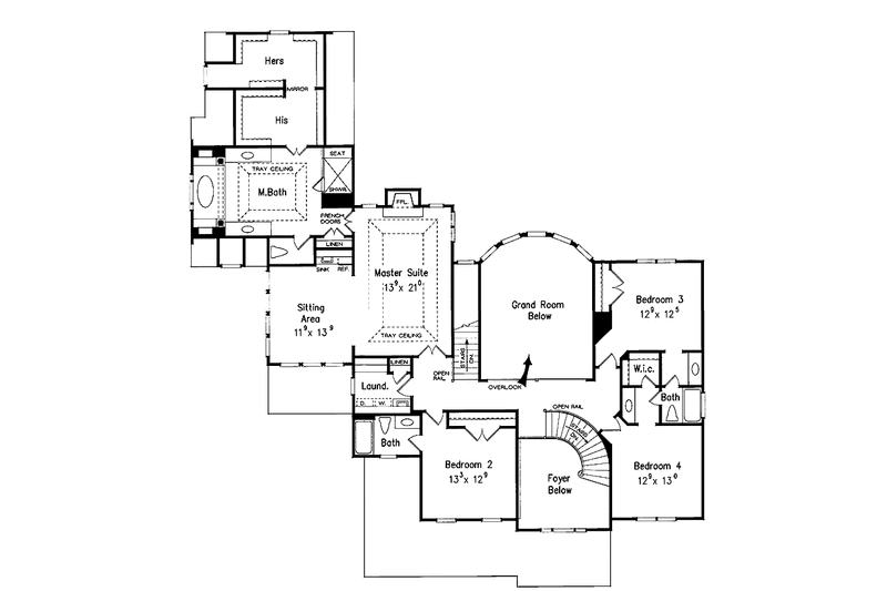 Dream House Plan - Floor Plan - Upper Floor for Classical House Plan #927-845 - 5 bed, 4.5 bath