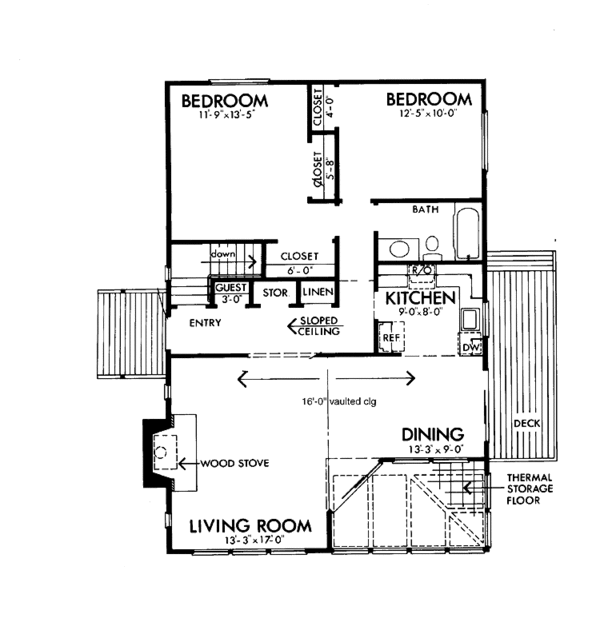 Architectural House Design - Contemporary Floor Plan - Main Floor Plan #320-1014