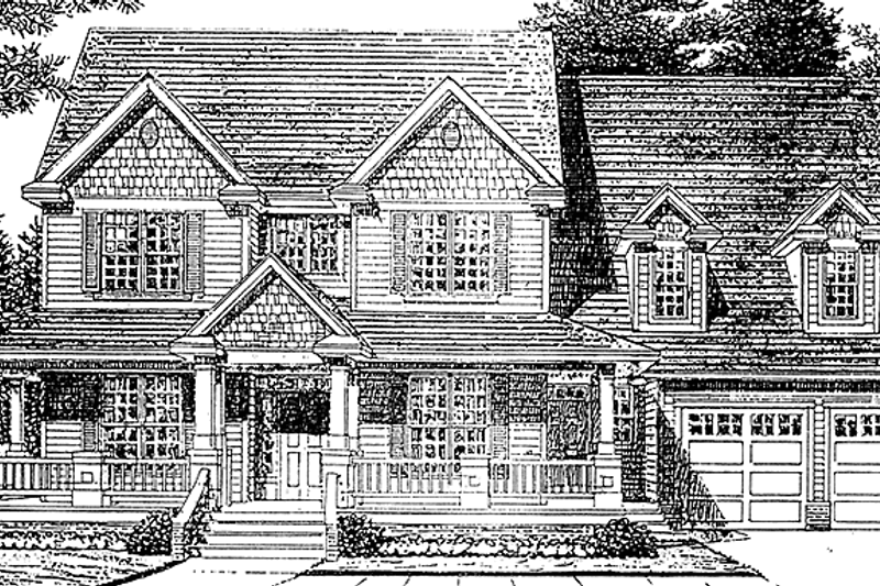 Dream House Plan - Country Exterior - Front Elevation Plan #966-73