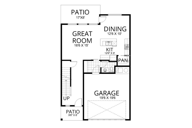 Dream House Plan - Floor Plan - Main Floor for Craftsman House Plan #112-289 - 3 bed, 2.5 bath