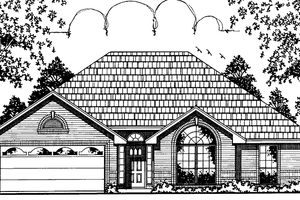 Dream House Plan - Exterior - Front Elevation for Country House Plan #42-611 - 3 bed, 2 bath