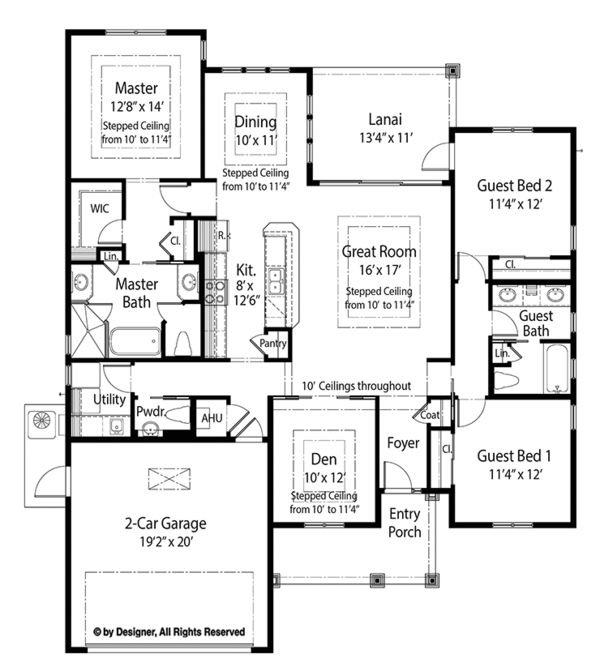 House Design - Country Floor Plan - Main Floor Plan #938-31