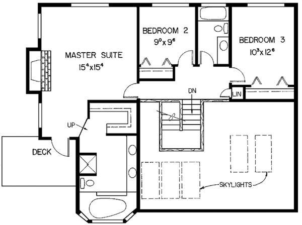 Architectural House Design - Ranch Floor Plan - Upper Floor Plan #60-904