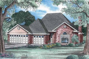 Country Exterior - Front Elevation Plan #17-2707