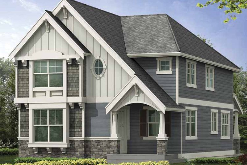 Dream House Plan - Exterior - Front Elevation 3 for Craftsman House Plan #132-387 - 4 bed, 2.5 bath