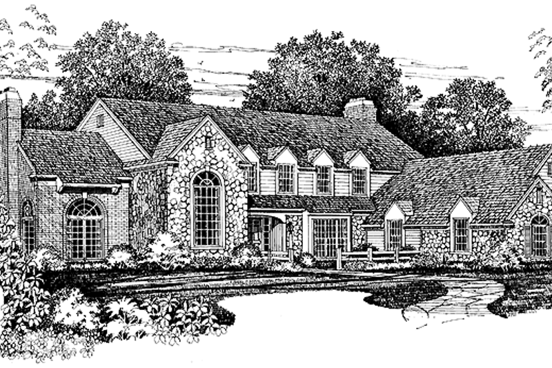Architectural House Design - Traditional Exterior - Front Elevation Plan #72-884