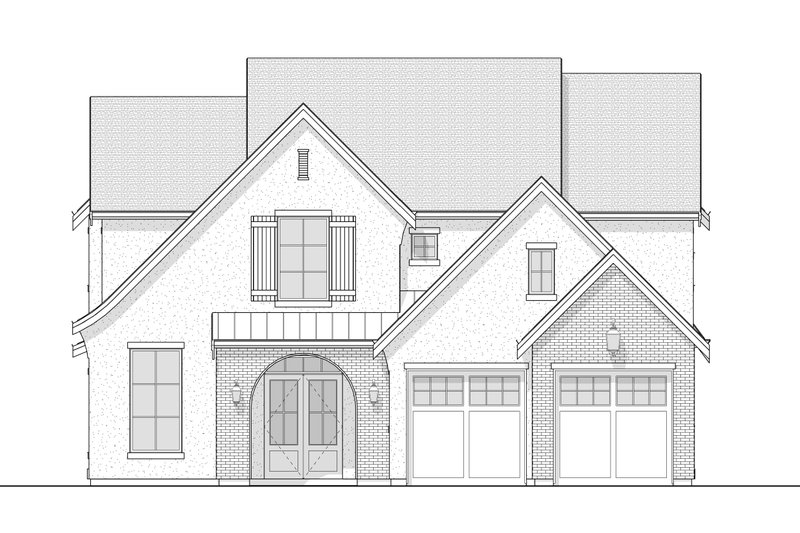 House Blueprint - Exterior - Front Elevation 4 for European House Plan #1114-22 - 4 bed, 4.5 bath