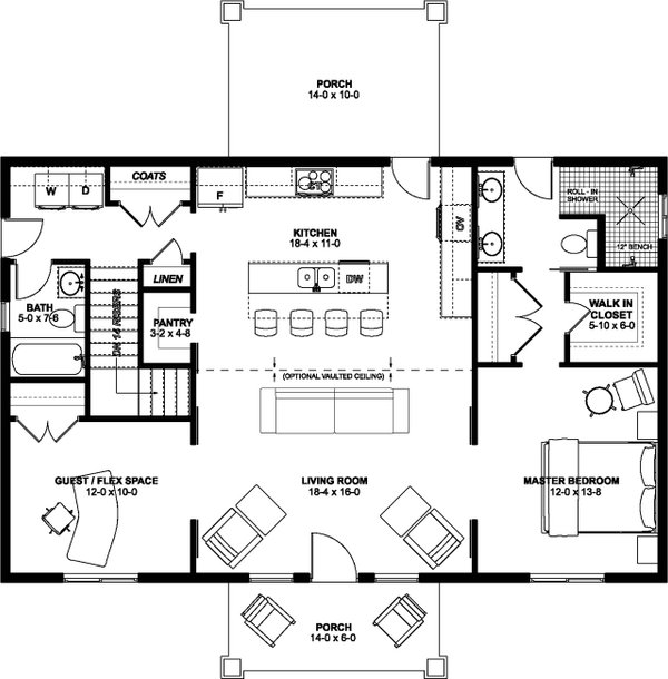 Architectural House Design - Farmhouse Floor Plan - Other Floor Plan #126-238