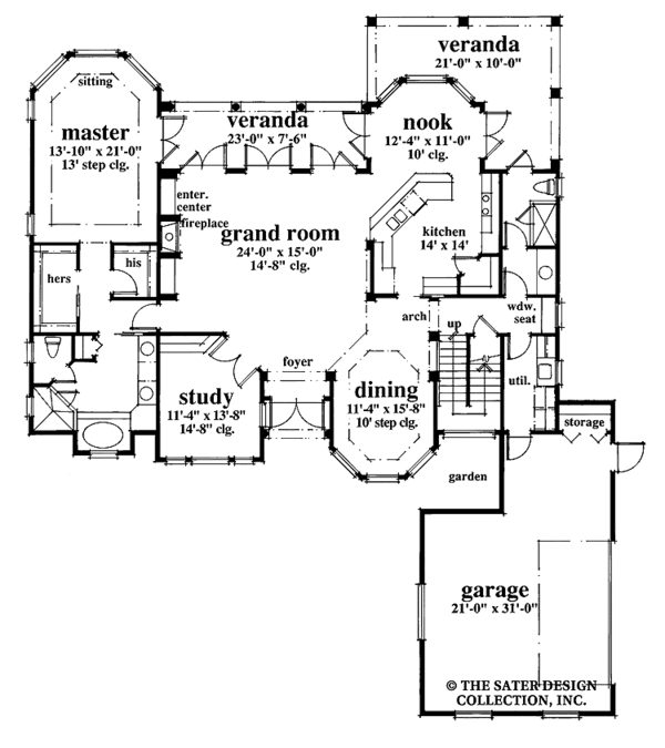 Architectural House Design - Traditional Floor Plan - Main Floor Plan #930-43