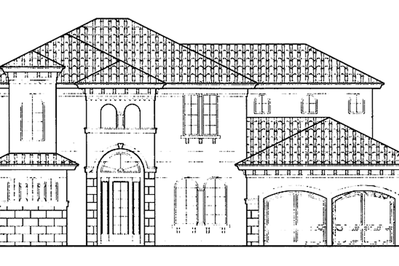 Architectural House Design - Mediterranean Exterior - Front Elevation Plan #417-766