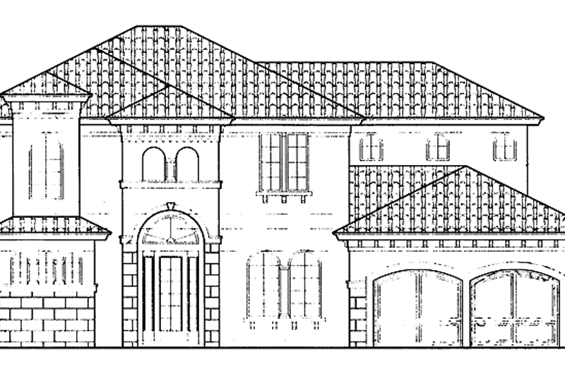 House Plan Design - Mediterranean Exterior - Front Elevation Plan #417-766