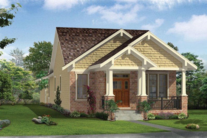 Home Plan - Exterior - Front Elevation 4 for Craftsman House Plan #46-842 - 2 bed, 2 bath
