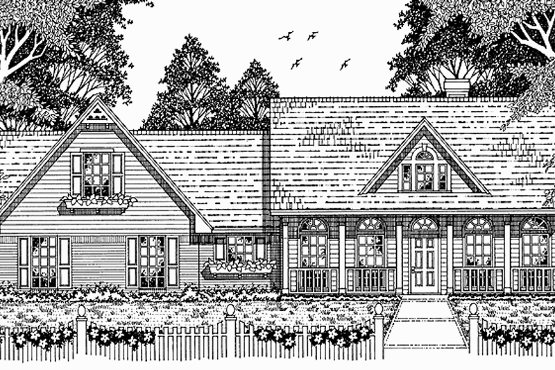 Architectural House Design - Victorian Exterior - Front Elevation Plan #42-432