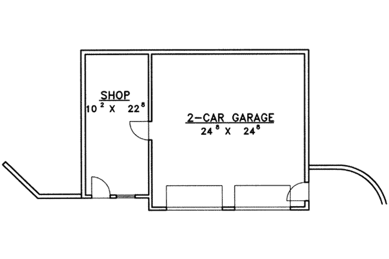 House Blueprint - Floor Plan - Main Floor for Traditional House Plan #117-305, 0 bath