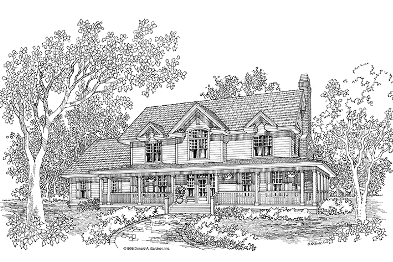 Home Plan - Exterior - Front Elevation 3 for Country House Plan #929-410 - 4 bed, 2.5 bath