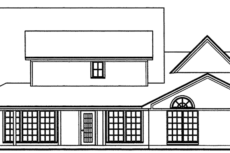Dream House Plan - Exterior - Rear Elevation for Country House Plan #42-685 - 3 bed, 2.5 bath
