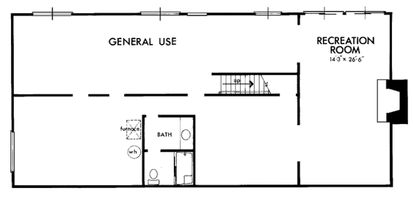 Architectural House Design - Contemporary Floor Plan - Lower Floor Plan #320-790