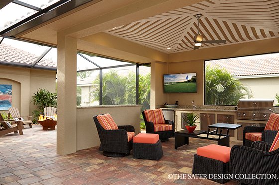 Exterior - Outdoor Living for Mediterranean House Plan #930-457 - 3 bed, 4.5 bath
