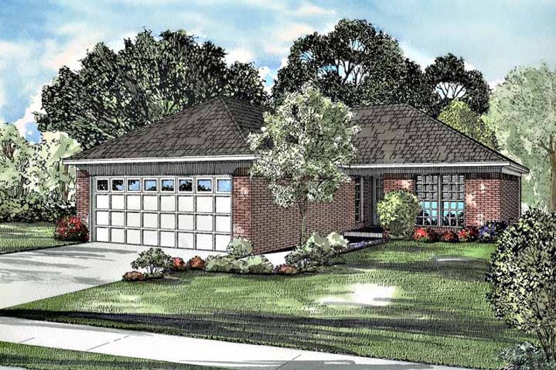Architectural House Design - Ranch Exterior - Front Elevation Plan #17-3053
