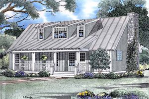 Country Exterior - Front Elevation Plan #17-3177