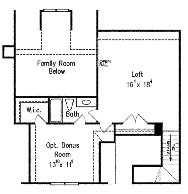 Dream House Plan - Tudor Floor Plan - Upper Floor Plan #927-431