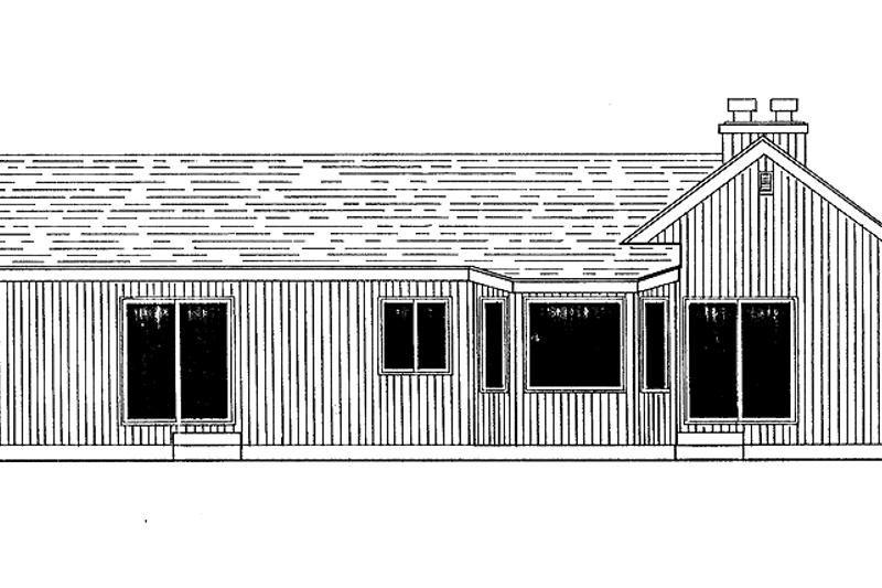 Dream House Plan - Exterior - Rear Elevation for Contemporary House Plan #314-225 - 3 bed, 2 bath