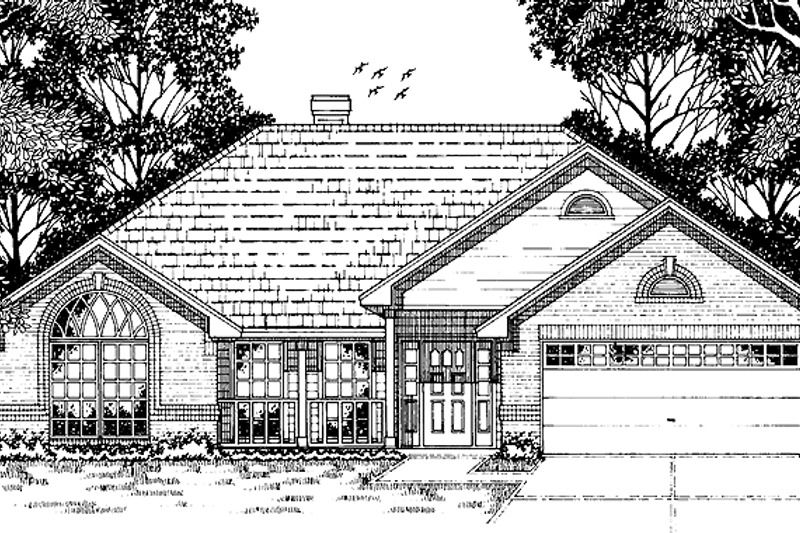 Dream House Plan - Ranch Exterior - Front Elevation Plan #42-497