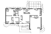 Ranch Style House Plan - 3 Beds 2 Baths 1382 Sq/Ft Plan #72-517 Floor 