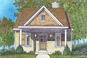 Cottage Exterior - Front Elevation Plan #22-590