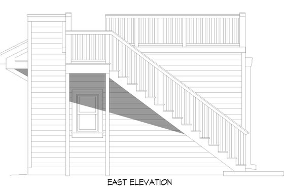 Exterior - Rear Elevation for Contemporary House Plan #932-639, 0 bath