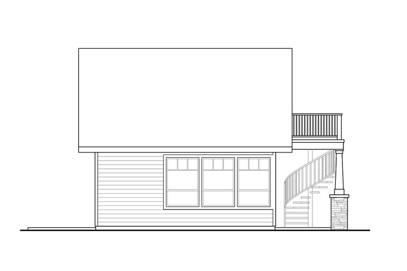 House Blueprint - Exterior - Other Elevation for Cottage House Plan #124-1221, 1 bath