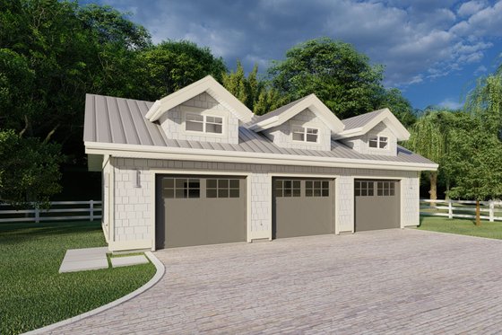 Exterior - Front Elevation for Craftsman House Plan #126-290, 0.5 bath