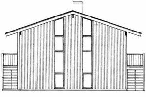 Exterior - Rear Elevation for Modern House Plan #72-350 - 4 bed, 2 bath