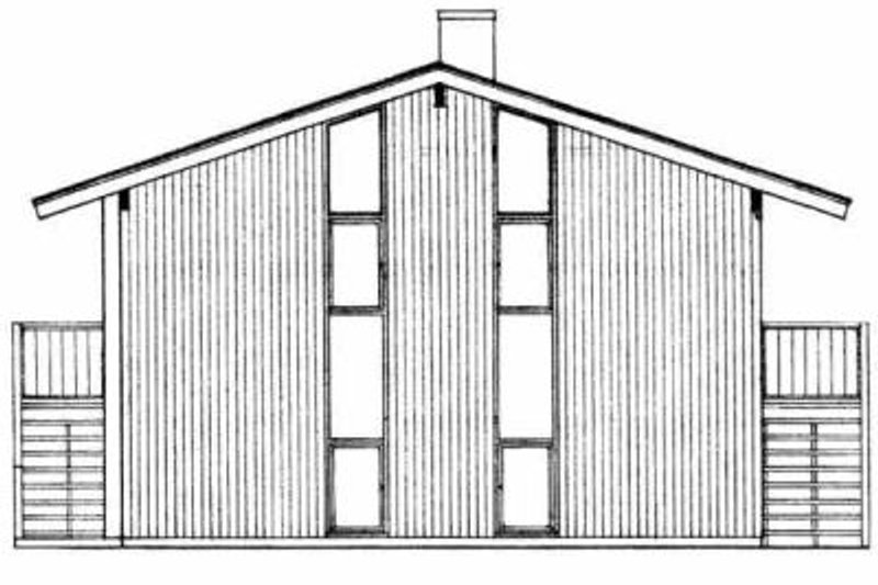 Architectural House Design - Exterior - Rear Elevation for Modern House Plan #72-350 - 4 bed, 2 bath