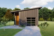 Contemporary Style House Plan - 1 Beds 1 Baths 512 Sq/Ft Plan #1092-12 